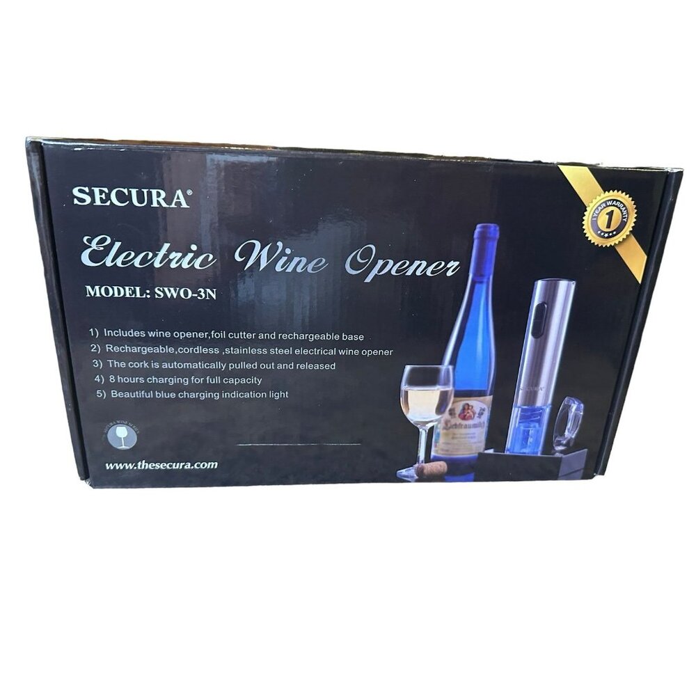 Electric Wine Opener Set By Secura